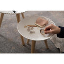 トレーテーブル サイドテーブル トレー トレイ 天板 お盆 取り外し 円形テーブル 丸テーブル おしゃれ かわいい ソファサイド ベッドサイド ガーリー 北欧 【納期B】【azm-lfs-190】