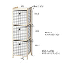 チェスト 3段 折り畳み 収納棚 引き出し おしゃれ 玄関 リビング 【納期B】【azm-lfs-380】