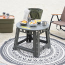 折りたたみテーブル アウトドア テーブル 折り畳み 円形 丸型 簡易 持ち運び 携帯 車 収納 キャンプ 台 おしゃれ かっこいい 大きいサイズ コンパクト 薄型 【納期B】【azm-lfs-414】