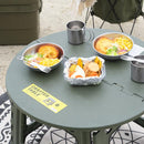 折りたたみテーブル アウトドア テーブル 折り畳み 円形 丸型 簡易 持ち運び 携帯 車 収納 キャンプ 台 おしゃれ かっこいい 大きいサイズ コンパクト 薄型 【納期B】【azm-lfs-414】