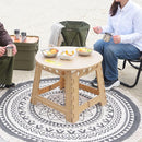 折りたたみテーブル アウトドア テーブル 折り畳み 円形 丸型 簡易 持ち運び 携帯 車 収納 キャンプ 台 おしゃれ かっこいい 大きいサイズ コンパクト 薄型 【納期B】【azm-lfs-414】