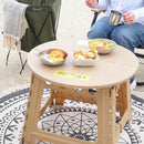 折りたたみテーブル アウトドア テーブル 折り畳み 円形 丸型 簡易 持ち運び 携帯 車 収納 キャンプ 台 おしゃれ かっこいい 大きいサイズ コンパクト 薄型 【納期B】【azm-lfs-414】