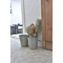 スチール缶 ゴミ箱 ごみ箱 インテリア バケツ 小物入れ 収納 ブロンズ グリーン 緑 アイボリー 白系 シルバー 銀 アンティーク調 レトロ 【納期B】【azm-lfs-426】