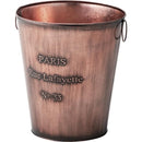 スチール缶 ゴミ箱 ごみ箱 インテリア バケツ 小物入れ 収納 ブロンズ グリーン 緑 アイボリー 白系 シルバー 銀 アンティーク調 レトロ 【納期B】【azm-lfs-426】