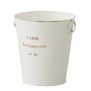 スチール缶 ゴミ箱 ごみ箱 インテリア バケツ 小物入れ 収納 ブロンズ グリーン 緑 アイボリー 白系 シルバー 銀 アンティーク調 レトロ 【納期B】【azm-lfs-426】