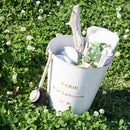 スチール缶 ゴミ箱 ごみ箱 インテリア バケツ 小物入れ 収納 ブロンズ グリーン 緑 アイボリー 白系 シルバー 銀 アンティーク調 レトロ 【納期B】【azm-lfs-426】