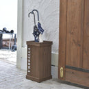 傘立て おしゃれ 木製 傘たて 天然木 玄関 エクステリア 北欧 カフェ カジュアル レトロ ナチュラル カントリー 英字 英語 アンブレラスタンド 収納ラック 【納期B】【azm-lfs-474br】