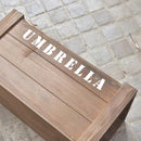 傘立て おしゃれ 木製 傘たて 天然木 玄関 エクステリア 北欧 カフェ カジュアル レトロ ナチュラル カントリー 英字 英語 アンブレラスタンド 収納ラック 【納期B】【azm-lfs-474br】