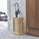 傘立て おしゃれ 木製 傘たて 天然木 玄関 エクステリア 北欧 カフェ カジュアル レトロ ナチュラル カントリー 英字 英語 アンブレラスタンド 収納ラック 【納期B】【azm-lfs-474br】