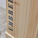 傘立て おしゃれ 木製 傘たて 天然木 玄関 エクステリア 北欧 カフェ カジュアル レトロ ナチュラル カントリー 英字 英語 アンブレラスタンド 収納ラック 【納期B】【azm-lfs-474br】