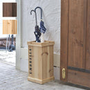 傘立て おしゃれ 木製 傘たて 天然木 玄関 エクステリア 北欧 カフェ カジュアル レトロ ナチュラル カントリー 英字 英語 アンブレラスタンド 収納ラック 【納期B】【azm-lfs-474br】