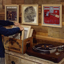 レコードフレーム 飾り インテリア パネル 装飾 壁面 枠 額縁 木製 ガラス 【納期B】【azm-lfs-590】