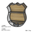 ウォールラック 壁掛け インテリア 壁 ラック 棚 収納 飾り棚 小物置き 収納 アメリカ デザイン USA ルート66 かっこいい スチール 天然木 ナチュラル 【納期B】【azm-lfs-591】