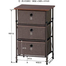 チェスト ランドリーチェスト おしゃれ 落ち着いた 大人 チェスト 簡単組立 スチール 三段 収納 三箇所 【納期B】【azm-lfs-701】