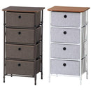 チェスト ランドリーチェスト おしゃれ 落ち着いた 大人 チェスト 簡単組立 スチール 4段 収納 4箇所 【納期B】【azm-lfs-702】