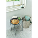 トレーテーブル サイドテーブル ミニテーブル トレー 天板 取り外し お盆 シャープ モノトーン ホワイト ブラック 白 黒 ナイトテーブル 丸テーブル ラウンド 【納期B】【azm-lfs-880】