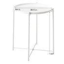 トレーテーブル サイドテーブル ミニテーブル トレー 天板 取り外し お盆 シャープ モノトーン ホワイト ブラック 白 黒 ナイトテーブル 丸テーブル ラウンド 【納期B】【azm-lfs-880】