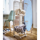 ランドリーバスケット 洗濯かご 洗濯物カゴ 洗濯物入れ 脱衣所 ランドリー キャスター 収納バスケット シンプル おしゃれ ブラック 黒 ホワイト 白 【納期B】【azm-lfs-881】