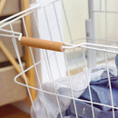 ランドリーバスケット 洗濯かご 洗濯物カゴ 洗濯物入れ 脱衣所 ランドリー キャスター 収納バスケット シンプル おしゃれ ブラック 黒 ホワイト 白 【納期B】【azm-lfs-881】