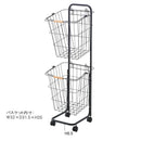 ランドリーバスケット 洗濯かご 洗濯物カゴ 洗濯物入れ 脱衣所 ランドリー キャスター 収納バスケット シンプル おしゃれ ブラック 黒 ホワイト 白 【納期B】【azm-lfs-881】