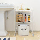 サイドワゴン キャスター付き 2段 ラック 棚 収納ワゴン キャスターつきワゴン シンプル おしゃれ キッチン リビング ガレージ 車庫 収納棚 【納期B】【azm-lfs-883】