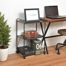 サイドワゴン キャスター付き 2段 ラック 棚 収納ワゴン キャスターつきワゴン シンプル おしゃれ キッチン リビング ガレージ 車庫 収納棚 【納期B】【azm-lfs-883】