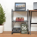 サイドワゴン キャスター付き 2段 ラック 棚 収納ワゴン キャスターつきワゴン シンプル おしゃれ キッチン リビング ガレージ 車庫 収納棚 【納期B】【azm-lfs-883】