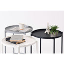 サイドテーブル キャスターつき おしゃれ 北欧 スチール製 トレー ソファサイド ベッドサイド トレイ 2段 収納 ディスプレイ スタンド 黒 ブラック 白 ホワイト 【納期B】【azm-lfs-884】