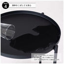 サイドテーブル キャスターつき おしゃれ 北欧 スチール製 トレー ソファサイド ベッドサイド トレイ 2段 収納 ディスプレイ スタンド 黒 ブラック 白 ホワイト 【納期B】【azm-lfs-884】