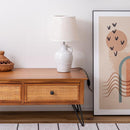 テーブルライト 北欧 おしゃれ 白 ホワイト フロアライト 照明 フロアーライト 陶器 中間スイッチ テーブルランプ ベッドサイド 置き型 ナチュラル カントリー 【納期B】【azm-lht-750】