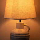 テーブルライト 北欧 おしゃれ 白 ホワイト フロアライト 照明 フロアーライト 陶器 中間スイッチ テーブルランプ ベッドサイド 置き型 ナチュラル カントリー 【納期B】【azm-lht-750】