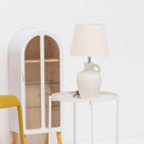 テーブルライト 北欧 おしゃれ 白 ホワイト フロアライト 照明 フロアーライト 陶器 中間スイッチ テーブルランプ ベッドサイド 置き型 ナチュラル カントリー 【納期B】【azm-lht-750】