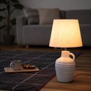 テーブルライト 北欧 おしゃれ 白 ホワイト フロアライト 照明 フロアーライト 陶器 中間スイッチ テーブルランプ ベッドサイド 置き型 ナチュラル カントリー 【納期B】【azm-lht-750】