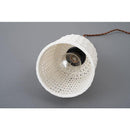 ペンダントライト 照明器具 北欧 1灯 おしゃれ LED対応 陶器 エジソン球付き 天井 吊り下げ 編み込み 韓国風 白 ホワイト カフェ かわいい ガーリー インテリア 【納期B】【azm-lht-753】