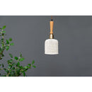 ペンダントライト 照明器具 北欧 1灯 おしゃれ LED対応 陶器 エジソン球付き 天井 吊り下げ 編み込み 韓国風 白 ホワイト カフェ かわいい ガーリー インテリア 【納期B】【azm-lht-753】