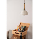 ペンダントライト 照明器具 北欧 1灯 おしゃれ LED対応 陶器 エジソン球付き 天井 吊り下げ 編み込み 韓国風 シェード 白 ホワイト カフェ かわいい インテリア 【納期B】【azm-lht-754】