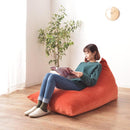 ビーズクッション 大型 大きい 大サイズ マイクロビーズ 座椅子 フロアソファ くつろぎ 1人暮らし リビング かわいい オレンジ グレー 【納期A】【azm-lss-801】