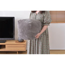 ビーズクッション かわいい スツール 座布団 クッション コーデュロイ おしゃれ キューブ型 フットクッション 枕 発泡ビーズ マイクロビーズ ダブルファスナー 【納期B】【azm-lss-804】