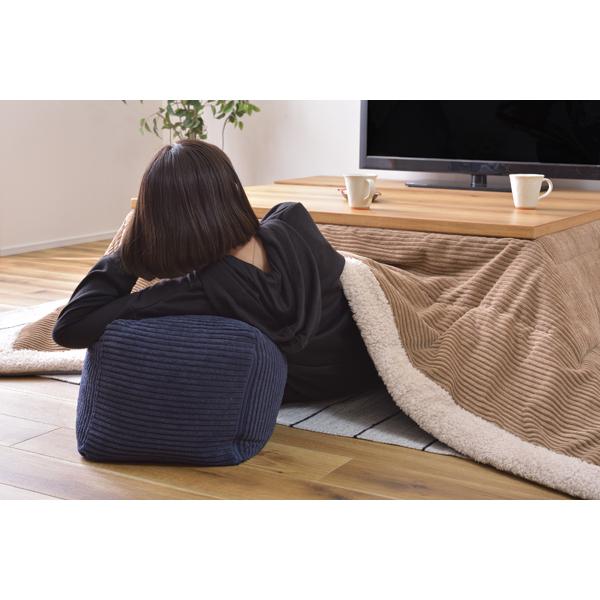 ビーズクッション かわいい スツール 座布団 クッション コーデュロイ おしゃれ キューブ型 フットクッション 枕 発泡ビーズ マイクロビーズ ダブルファスナー 【納期B】【azm-lss-804】