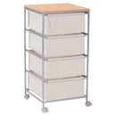 チェスト 棚 4段 引き出し 収納 スチール脚 シンプル リビング 玄関 脱衣所 ランドリー キャスター付き 【納期B】【azm-mip-278】