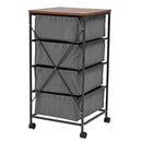 チェスト 4段 キャスター付き 引き出し 収納棚 収納ラック 衣類 雑貨 小物類 ダイニング 玄関 寝室 洗面所 ランドリー シンプル おしゃれ カジュアル 【納期B】【azm-mip-574】