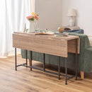 バタフライテーブル 120 天板 伸縮 折りたたみ 折り畳み バタフライ天板 ダイニングテーブル 4人 四人掛け デスク 机 おしゃれ 北欧 ナチュラル スチール 脚 黒 【納期A】【azm-mip-61】