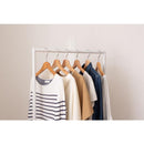 ハンガーラック スリム シンプル スチール製 シャープ 使いやすい 頑丈 フレーム グレー ホワイト 白 ハンガースタンド パイプ 固定脚 インダストリアル コート 【納期B】【azm-mip-64】