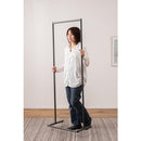 ハンガーラック スリム シンプル スチール製 シャープ 使いやすい 頑丈 フレーム グレー ホワイト 白 ハンガースタンド パイプ 固定脚 インダストリアル コート 【納期B】【azm-mip-64】