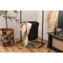 ハンガーラック スリム シンプル スチール製 シャープ 使いやすい 頑丈 フレーム グレー ホワイト 白 ハンガースタンド パイプ 固定脚 インダストリアル コート 【納期B】【azm-mip-64】