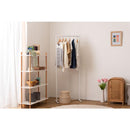 ハンガーラック スリム シンプル スチール製 シャープ 使いやすい 頑丈 フレーム グレー ホワイト 白 ハンガースタンド パイプ 固定脚 インダストリアル コート 【納期B】【azm-mip-64】