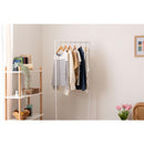 ハンガーラック スリム シンプル スチール製 シャープ 使いやすい 頑丈 フレーム グレー ホワイト 白 ハンガースタンド パイプ 固定脚 インダストリアル コート 【納期B】【azm-mip-64】