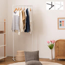 ハンガーラック スリム シンプル スチール製 シャープ 使いやすい 頑丈 フレーム グレー ホワイト 白 ハンガースタンド パイプ 固定脚 インダストリアル コート 【納期B】【azm-mip-64】
