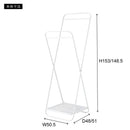 ハンガーラック スリム 2段 シンプル 大容量 スチール製 使いやすい 頑丈 フレーム グレー ホワイト 白 ハンガースタンド 収納スペース ラック 棚 コート 洋服 【納期B】【azm-mip-65】