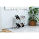 シューズラック スリッパラック マガジンラック 収納 棚 グレー 白 ホワイト 玄関 リビング 折り畳み 折りたたみ スチール コレクションラック ディスプレイ 【納期B】【azm-mip-68】